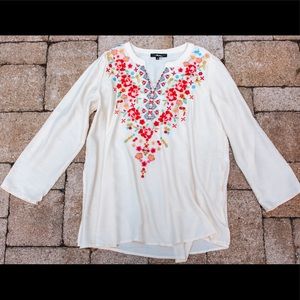 Cream Embroidered Blouse